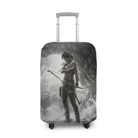 Чехол для чемодана 3D с принтом Tomb Raider в Екатеринбурге, 86% полиэфир, 14% спандекс | двустороннее нанесение принта, прорези для ручек и колес | croft | lara | raider | tomb | гробниц | игра | крофт | лара | расхитительница