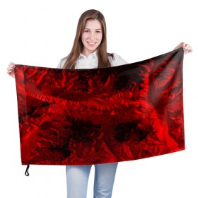 Флаг 3D с принтом Abstraction cosmos RED в Екатеринбурге, 100% полиэстер | плотность ткани — 95 г/м2, размер — 67 х 109 см. Принт наносится с одной стороны | abstraction | cosmos | nebula | space | star | universe | абстракция | вселенная | звезды | космос | мир | планеты
