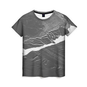 Женская футболка 3D с принтом GRAY COSMOS в Екатеринбурге, 100% полиэфир ( синтетическое хлопкоподобное полотно) | прямой крой, круглый вырез горловины, длина до линии бедер | 
