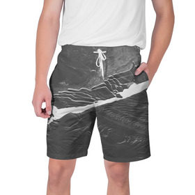 Мужские шорты 3D с принтом GRAY COSMOS в Екатеринбурге,  полиэстер 100% | прямой крой, два кармана без застежек по бокам. Мягкая трикотажная резинка на поясе, внутри которой широкие завязки. Длина чуть выше колен | 