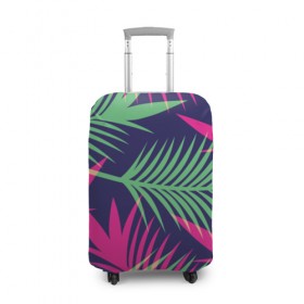 Чехол для чемодана 3D с принтом Листья Пальмы в Екатеринбурге, 86% полиэфир, 14% спандекс | двустороннее нанесение принта, прорези для ручек и колес | весна | джунгли | для весны | для лета | лес | лето | листья | текстура | тропики | тропический | цветы