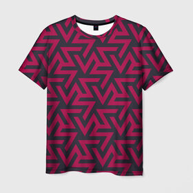 Мужская футболка 3D с принтом Геометрическая Абстракция в Екатеринбурге, 100% полиэфир | прямой крой, круглый вырез горловины, длина до линии бедер | 