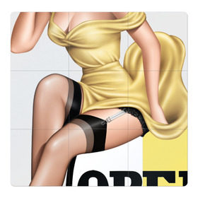 Магнитный плакат 3Х3 с принтом Pin-Up Girls в Екатеринбурге, Полимерный материал с магнитным слоем | 9 деталей размером 9*9 см | opel | pin up girls | опель