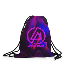 Рюкзак-мешок 3D с принтом Linkin park в Екатеринбурге, 100% полиэстер | плотность ткани — 200 г/м2, размер — 35 х 45 см; лямки — толстые шнурки, застежка на шнуровке, без карманов и подкладки | 