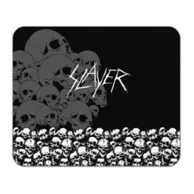 Коврик прямоугольный с принтом Slayer Black в Екатеринбурге, натуральный каучук | размер 230 х 185 мм; запечатка лицевой стороны | hard | heavy | metal | rock | skull | trash | метал | рок | слеер | слейер | слэер | слэйер | треш | трэш | череп | черепа