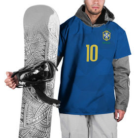 Накидка на куртку 3D с принтом Неймар 2018 гостевая в Екатеринбурге, 100% полиэстер |  | brazil | cup champions | league | neymar | world | бразилия | неймар