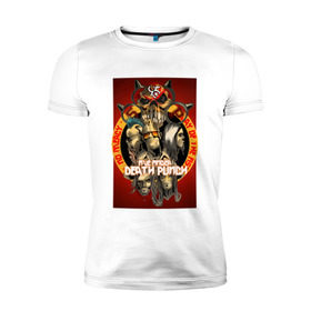 Мужская футболка премиум с принтом Five Finger Death Punch 2 в Екатеринбурге, 92% хлопок, 8% лайкра | приталенный силуэт, круглый вырез ворота, длина до линии бедра, короткий рукав | Тематика изображения на принте: 5fdp | ffdp | five finger death punch