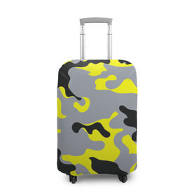 Чехол для чемодана 3D с принтом Yellow camouflage в Екатеринбурге, 86% полиэфир, 14% спандекс | двустороннее нанесение принта, прорези для ручек и колес | camouflage | камуфляж | комуфляж