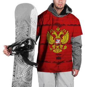 Накидка на куртку 3D с принтом Russia Imperium RED в Екатеринбурге, 100% полиэстер |  | abstraction | grunge | russia | sport | абстракция | герб | краска | русский | символика рф | спорт | спортивный | триколор | униформа | форма | я русский