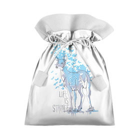 Подарочный 3D мешок с принтом Life is Strange. Олень в Екатеринбурге, 100% полиэстер | Размер: 29*39 см | бабочки | жизнь | странная