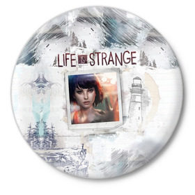 Значок с принтом Max. Life is Strange. в Екатеринбурге,  металл | круглая форма, металлическая застежка в виде булавки | макс | странная жизнь