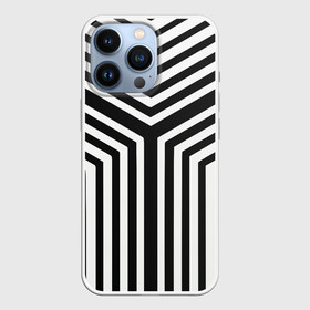 Чехол для iPhone 13 Pro с принтом Кибер Зебра в Екатеринбурге,  |  | black and white stripes | geometry | vest | zebra | геометрия | зебра | тельняшка | черно белая полоска