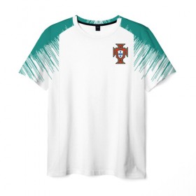 Мужская футболка 3D с принтом Portugal 2018 WC Anthem away в Екатеринбурге, 100% полиэфир | прямой крой, круглый вырез горловины, длина до линии бедер | 