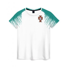 Женская футболка 3D с принтом Portugal 2018 WC Anthem away в Екатеринбурге, 100% полиэфир ( синтетическое хлопкоподобное полотно) | прямой крой, круглый вырез горловины, длина до линии бедер | 