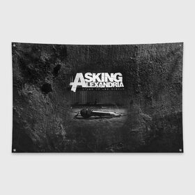 Флаг-баннер с принтом Asking Alexandria в Екатеринбурге, 100% полиэстер | размер 67 х 109 см, плотность ткани — 95 г/м2; по краям флага есть четыре люверса для крепления | 