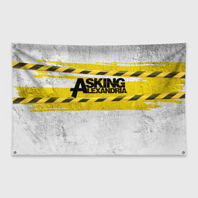 Флаг-баннер с принтом Asking Alexandria в Екатеринбурге, 100% полиэстер | размер 67 х 109 см, плотность ткани — 95 г/м2; по краям флага есть четыре люверса для крепления | 