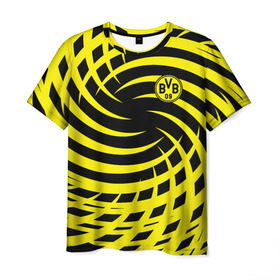 Мужская футболка 3D с принтом FC Borussia Dortmund в Екатеринбурге, 100% полиэфир | прямой крой, круглый вырез горловины, длина до линии бедер | боруссия | дортмунд