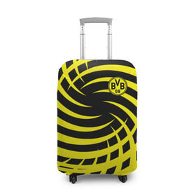 Чехол для чемодана 3D с принтом FC Borussia Dortmund в Екатеринбурге, 86% полиэфир, 14% спандекс | двустороннее нанесение принта, прорези для ручек и колес | боруссия | дортмунд