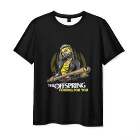 Мужская футболка 3D с принтом The Offspring, coming for you в Екатеринбурге, 100% полиэфир | прямой крой, круглый вырез горловины, длина до линии бедер | Тематика изображения на принте: the offspring | офспринг | оффспринг | рок