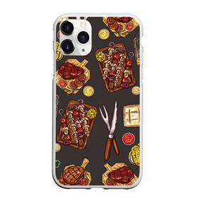 Чехол для iPhone 11 Pro матовый с принтом Вкуснятина в Екатеринбурге, Силикон |  | барбекю | еда | кулинария | мясо | повар | стейк | шашлык