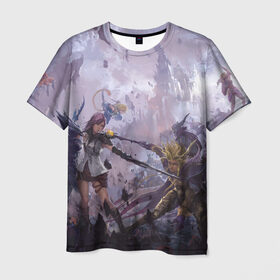 Мужская футболка 3D с принтом Final Fantasy в Екатеринбурге, 100% полиэфир | прямой крой, круглый вырез горловины, длина до линии бедер | final fantasy | последняя фантазия