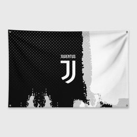 Флаг-баннер с принтом JUVENTUS в Екатеринбурге, 100% полиэстер | размер 67 х 109 см, плотность ткани — 95 г/м2; по краям флага есть четыре люверса для крепления | football | soccer | ювентус