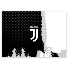 Поздравительная открытка с принтом JUVENTUS в Екатеринбурге, 100% бумага | плотность бумаги 280 г/м2, матовая, на обратной стороне линовка и место для марки
 | football | soccer | ювентус