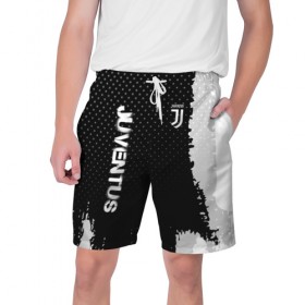 Мужские шорты 3D с принтом Juventus sport в Екатеринбурге,  полиэстер 100% | прямой крой, два кармана без застежек по бокам. Мягкая трикотажная резинка на поясе, внутри которой широкие завязки. Длина чуть выше колен | Тематика изображения на принте: 