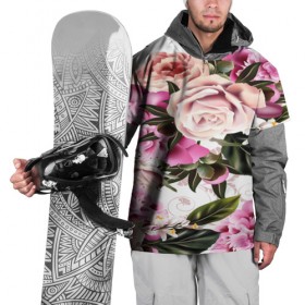 Накидка на куртку 3D с принтом fashion rose в Екатеринбурге, 100% полиэстер |  | Тематика изображения на принте: 