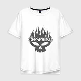 Мужская футболка хлопок Oversize с принтом The Offspring в Екатеринбурге, 100% хлопок | свободный крой, круглый ворот, “спинка” длиннее передней части | the offspring | офспринг | оффспринг | рок