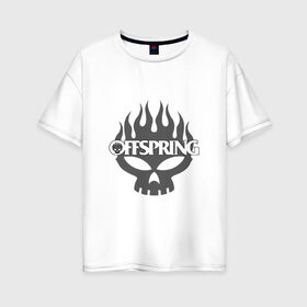 Женская футболка хлопок Oversize с принтом The Offspring в Екатеринбурге, 100% хлопок | свободный крой, круглый ворот, спущенный рукав, длина до линии бедер
 | the offspring | офспринг | оффспринг | рок