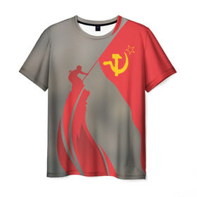 Мужская футболка 3D с принтом День победы Рейхстаг в Екатеринбурге, 100% полиэфир | прямой крой, круглый вырез горловины, длина до линии бедер | 9мая | великая | война | героя | день | звезда | знамя | отечественная | победы | рейхстаг