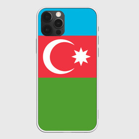 Чехол для iPhone 12 Pro с принтом Азербайджан в Екатеринбурге, силикон | область печати: задняя сторона чехла, без боковых панелей | azerbaijan | azrbaycan | звезда | ислам | полумесяц | флаг