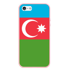 Чехол для iPhone 5/5S матовый с принтом Азербайджан в Екатеринбурге, Силикон | Область печати: задняя сторона чехла, без боковых панелей | azerbaijan | azrbaycan | звезда | ислам | полумесяц | флаг