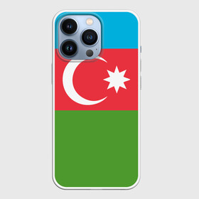 Чехол для iPhone 13 Pro с принтом Азербайджан в Екатеринбурге,  |  | azerbaijan | azrbaycan | звезда | ислам | полумесяц | флаг