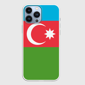 Чехол для iPhone 13 Pro Max с принтом Азербайджан в Екатеринбурге,  |  | azerbaijan | azrbaycan | звезда | ислам | полумесяц | флаг