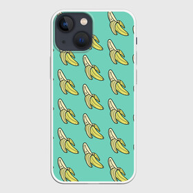 Чехол для iPhone 13 mini с принтом Бааны в Екатеринбурге,  |  | banana | food | vegan | vegetarian | банан | веган | вегетарианство | еда