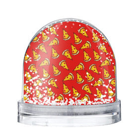 Водяной шар с принтом Pizza red в Екатеринбурге, Пластик | Изображение внутри шара печатается на глянцевой фотобумаге с двух сторон | fast food | pizza | еда | пицца | фастфуд