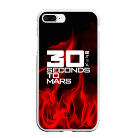 Чехол для iPhone 7Plus/8 Plus матовый с принтом 30 Seconds to Mars in fire в Екатеринбурге, Силикон | Область печати: задняя сторона чехла, без боковых панелей | 30 seconds to mars | punk | rock | альтернативный хип хоп | группа | инди поп | музыка | музыкальное произведение | ноты | панк | регги | рок | синти поп