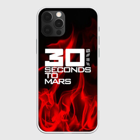 Чехол для iPhone 12 Pro с принтом 30 Seconds to Mars in fire в Екатеринбурге, силикон | область печати: задняя сторона чехла, без боковых панелей | Тематика изображения на принте: 30 seconds to mars | punk | rock | альтернативный хип хоп | группа | инди поп | музыка | музыкальное произведение | ноты | панк | регги | рок | синти поп