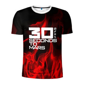 Мужская футболка 3D спортивная с принтом 30 Seconds to Mars in fire в Екатеринбурге, 100% полиэстер с улучшенными характеристиками | приталенный силуэт, круглая горловина, широкие плечи, сужается к линии бедра | 30 seconds to mars | punk | rock | альтернативный хип хоп | группа | инди поп | музыка | музыкальное произведение | ноты | панк | регги | рок | синти поп