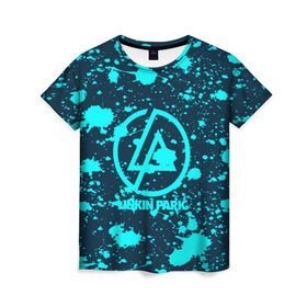 Женская футболка 3D с принтом Linkin park в Екатеринбурге, 100% полиэфир ( синтетическое хлопкоподобное полотно) | прямой крой, круглый вырез горловины, длина до линии бедер | punk | rock | альтернативный хип хоп | группа | инди поп | музыка | музыкальное произведение | ноты | панк | регги | рок | синти поп