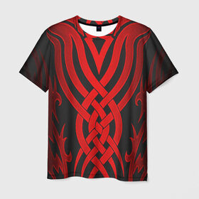Мужская футболка 3D с принтом Ornament II в Екатеринбурге, 100% полиэфир | прямой крой, круглый вырез горловины, длина до линии бедер | орнамент | рисунок | тату | татуировка | узор