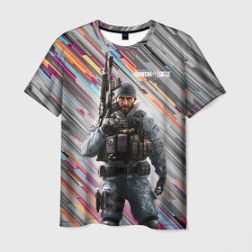 Мужская футболка 3D с принтом Rainbow Six Siege в Екатеринбурге, 100% полиэфир | прямой крой, круглый вырез горловины, длина до линии бедер | battlefield | call of duty | clancy | cod | counter | csgo | game | rainbow | six | strike | tom | игра | клэнси | код | ксго | том | шутер