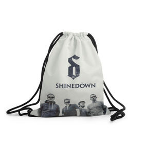 Рюкзак-мешок 3D с принтом Shinedown band в Екатеринбурге, 100% полиэстер | плотность ткани — 200 г/м2, размер — 35 х 45 см; лямки — толстые шнурки, застежка на шнуровке, без карманов и подкладки | 