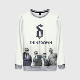 Женский свитшот 3D с принтом Shinedown band в Екатеринбурге, 100% полиэстер с мягким внутренним слоем | круглый вырез горловины, мягкая резинка на манжетах и поясе, свободная посадка по фигуре | 