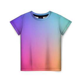 Детская футболка 3D с принтом Абстракция Градиент Текстура в Екатеринбурге, 100% гипоаллергенный полиэфир | прямой крой, круглый вырез горловины, длина до линии бедер, чуть спущенное плечо, ткань немного тянется | gradient | разноцветный | яркий