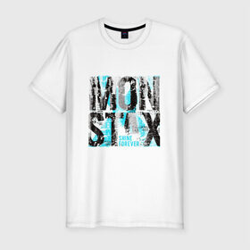 Мужская футболка премиум с принтом MONSTA X_2 в Екатеринбурге, 92% хлопок, 8% лайкра | приталенный силуэт, круглый вырез ворота, длина до линии бедра, короткий рукав | Тематика изображения на принте: 