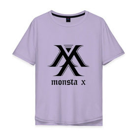 Мужская футболка хлопок Oversize с принтом MONSTA X_4 в Екатеринбурге, 100% хлопок | свободный крой, круглый ворот, “спинка” длиннее передней части | monsta x | монст х