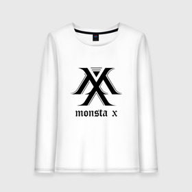 Женский лонгслив хлопок с принтом MONSTA X_4 в Екатеринбурге, 100% хлопок |  | monsta x | монст х